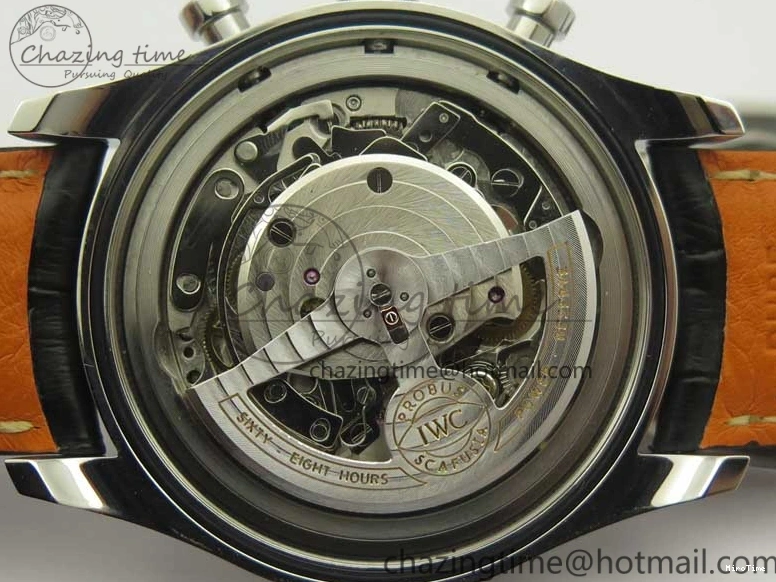 MIROTIME 0308 Portuguese Chrono SS ZF 1:1 Best Edition Gray Dial SS On Black Leather Strap A ZipUp 7215